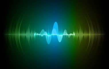 Sound Wave audio. Abstract Digital Music Equalizer Waves.