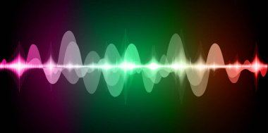 Sound Wave audio. Abstract Digital Music Equalizer Waves.