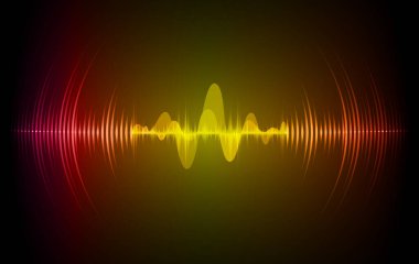 Sound Wave audio. Abstract Digital Music Equalizer Waves.