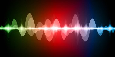 Sound Wave audio. Abstract Digital Music Equalizer Waves.