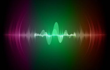 Sound Wave audio. Abstract Digital Music Equalizer Waves.