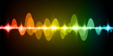 Sound Wave audio. Abstract Digital Music Equalizer Waves.