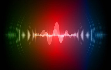 Sound Wave audio. Abstract Digital Music Equalizer Waves.