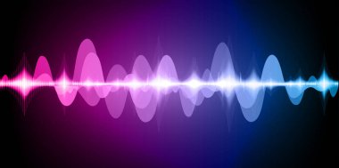 Sound Wave audio. Abstract Digital Music Equalizer Waves.