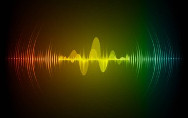 Sound Wave audio. Abstract Digital Music Equalizer Waves.