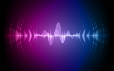 Sound Wave audio. Abstract Digital Music Equalizer Waves.