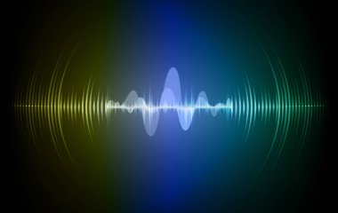 Sound Wave audio. Abstract Digital Music Equalizer Waves.