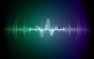 Sound Wave audio. Abstract Digital Music Equalizer Waves.