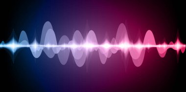 Sound Wave audio. Abstract Digital Music Equalizer Waves.