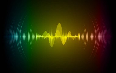 Sound Wave audio. Abstract Digital Music Equalizer Waves.