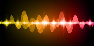 Sound Wave audio. Abstract Digital Music Equalizer Waves.