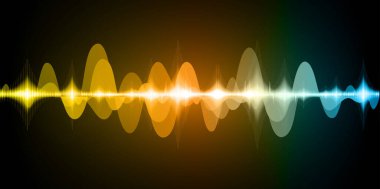 Sound Wave audio. Abstract Digital Music Equalizer Waves.