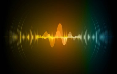 Sound Wave audio. Abstract Digital Music Equalizer Waves.