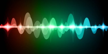 Sound Wave audio. Abstract Digital Music Equalizer Waves.