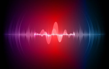 Sound Wave audio. Abstract Digital Music Equalizer Waves.