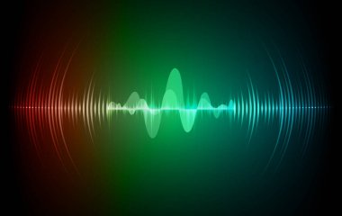 Sound Wave audio. Abstract Digital Music Equalizer Waves.