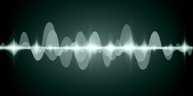 Sound Wave audio. Abstract Digital Music Equalizer Waves.