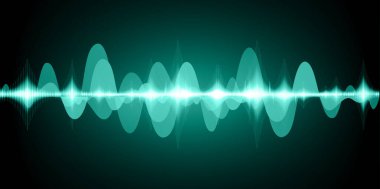 Sound Wave audio. Abstract Digital Music Equalizer Waves.