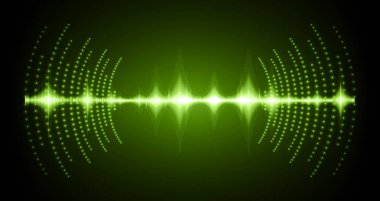 Sound Wave audio. Abstract Digital Music Equalizer Waves.