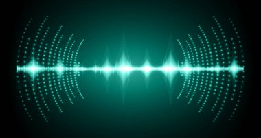 Sound Wave audio. Abstract Digital Music Equalizer Waves.