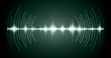 Sound Wave audio. Abstract Digital Music Equalizer Waves.