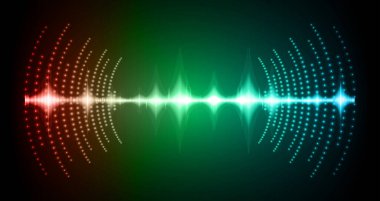 Sound Wave audio. Abstract Digital Music Equalizer Waves.