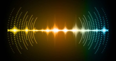 Sound Wave audio. Abstract Digital Music Equalizer Waves.
