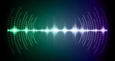 Sound Wave audio. Abstract Digital Music Equalizer Waves.
