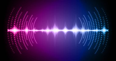Sound Wave audio. Abstract Digital Music Equalizer Waves.