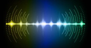 Sound Wave audio. Abstract Digital Music Equalizer Waves.