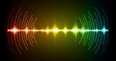 Sound Wave audio. Abstract Digital Music Equalizer Waves.