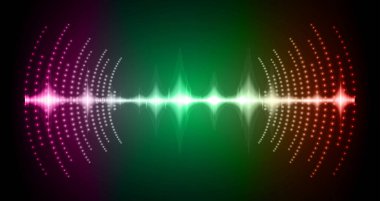 Sound Wave audio. Abstract Digital Music Equalizer Waves.