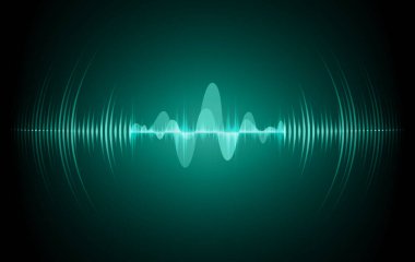 Sound Wave audio. Abstract Digital Music Equalizer Waves.