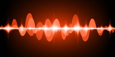 Sound Wave audio. Abstract Digital Music Equalizer Waves.