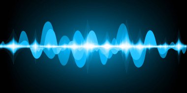 Sound Wave audio. Abstract Digital Music Equalizer Waves.