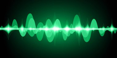 Sound Wave audio. Abstract Digital Music Equalizer Waves.