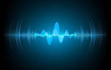 Sound Wave audio. Abstract Digital Music Equalizer Waves.