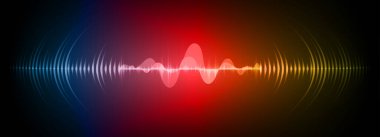 Sound Wave audio. Abstract Digital Music Equalizer Waves.