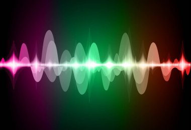 Sound Wave audio. Abstract Digital Music Equalizer Waves.