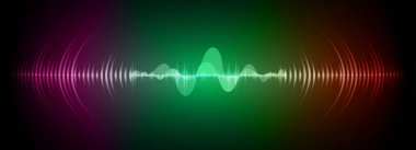 Sound Wave audio. Abstract Digital Music Equalizer Waves.