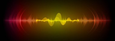 Sound Wave audio. Abstract Digital Music Equalizer Waves.