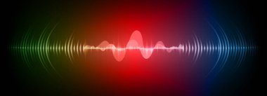 Sound Wave audio. Abstract Digital Music Equalizer Waves.