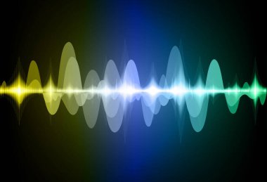 Sound Wave audio. Abstract Digital Music Equalizer Waves.