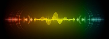 Sound Wave audio. Abstract Digital Music Equalizer Waves.