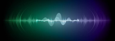 Sound Wave audio. Abstract Digital Music Equalizer Waves.