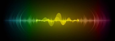 Sound Wave audio. Abstract Digital Music Equalizer Waves.