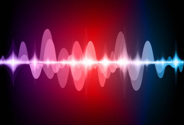 Sound Wave audio. Abstract Digital Music Equalizer Waves.