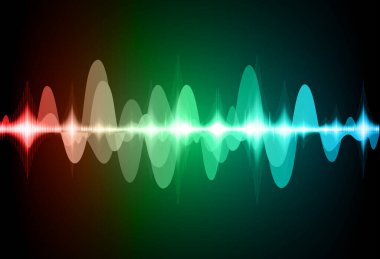 Sound Wave audio. Abstract Digital Music Equalizer Waves.
