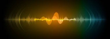 Sound Wave audio. Abstract Digital Music Equalizer Waves.