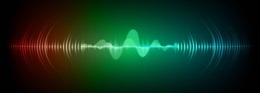 Sound Wave audio. Abstract Digital Music Equalizer Waves.